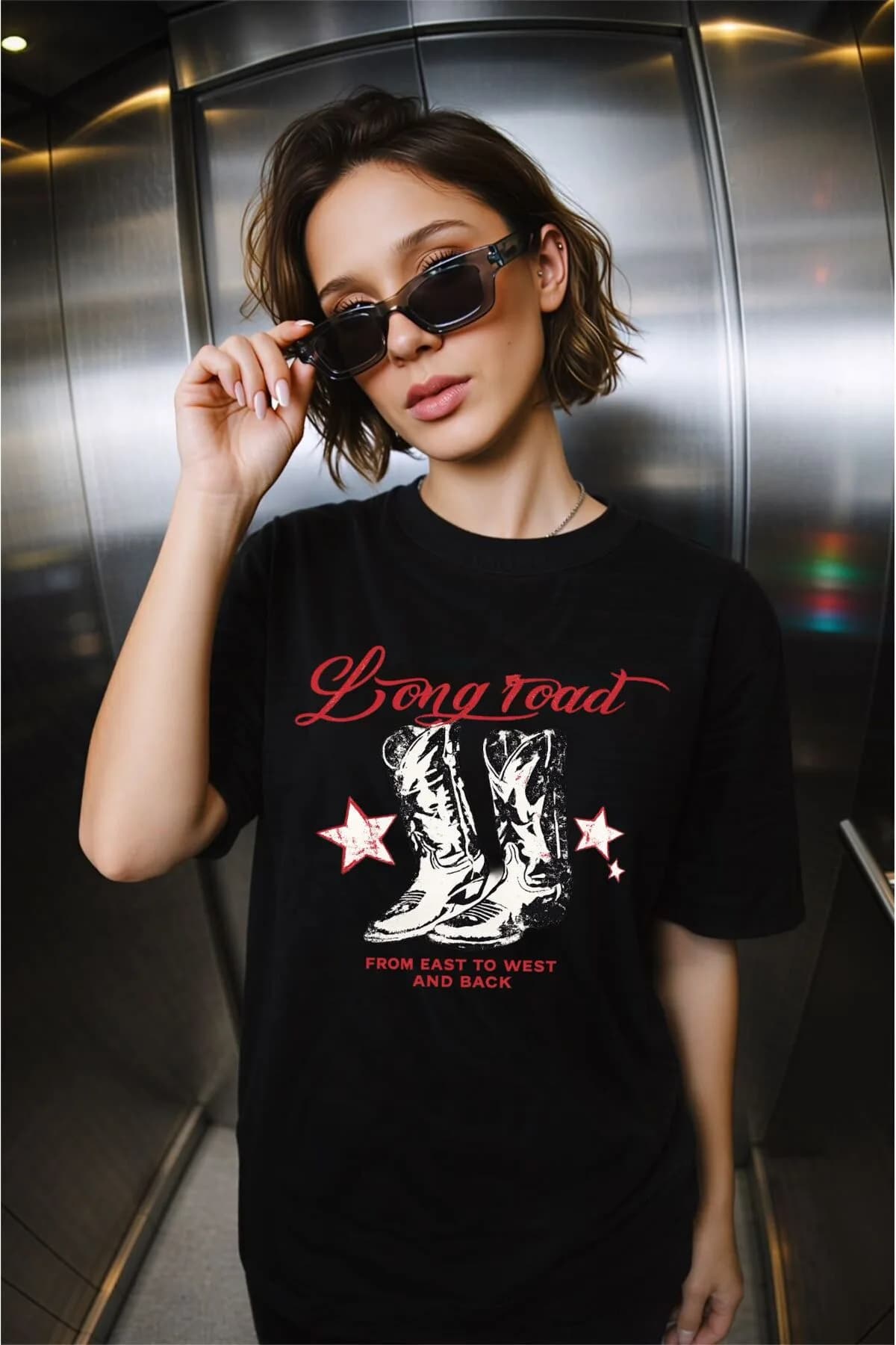 Kadın Yumuşak Kumaşlı %100 Pamuklu Regular T-Shirt
