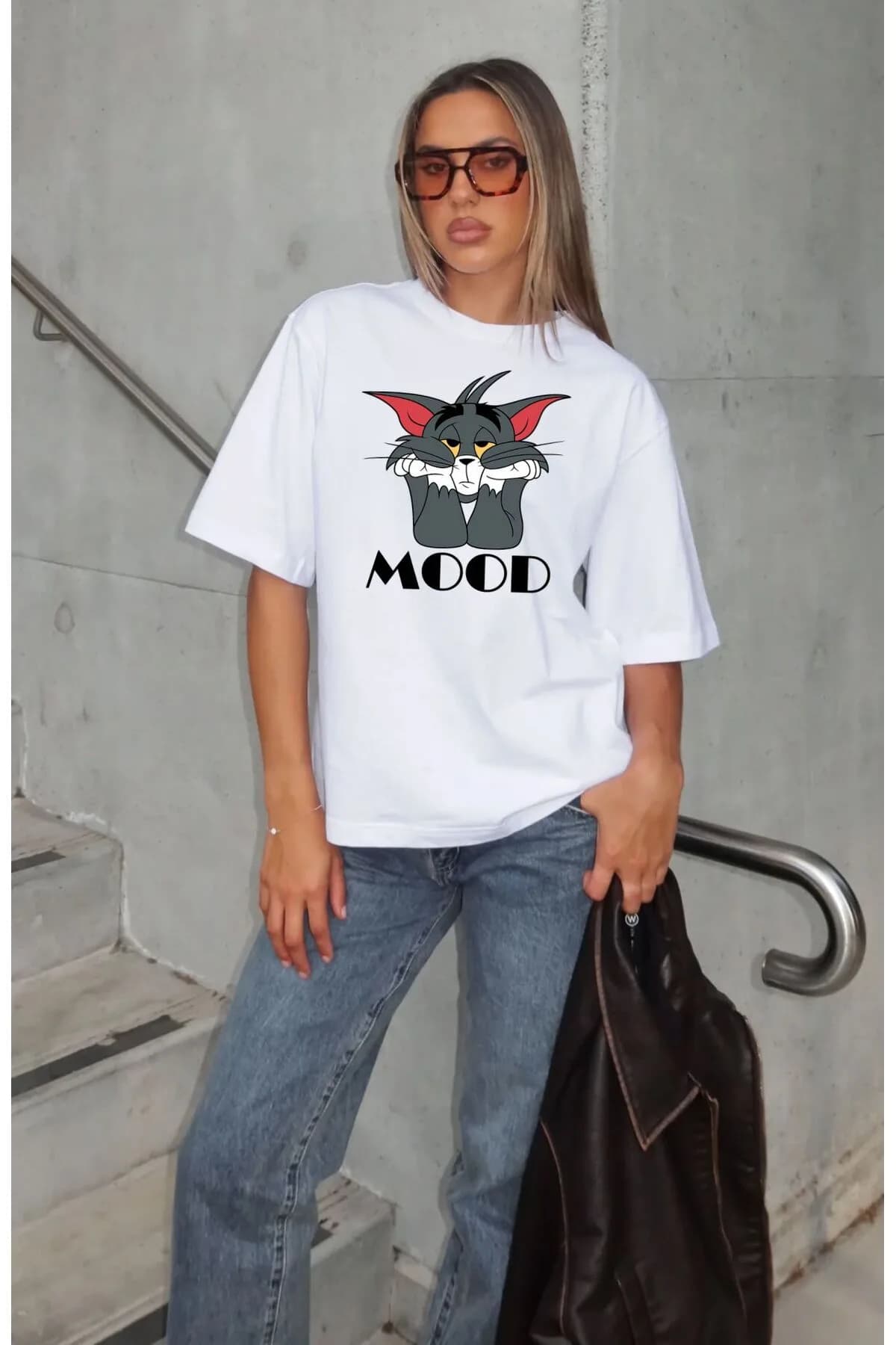 Kadın Yumuşak Kumaşlı %100 Organik Pamuklu Baskılı Regular Basic T-Shirt