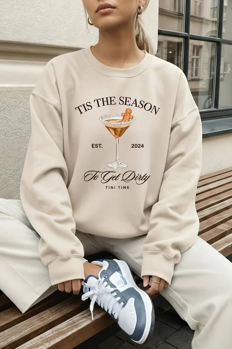 Kadın Matcha Baskılı Üç İplik Şardonlu Sweatshirt
